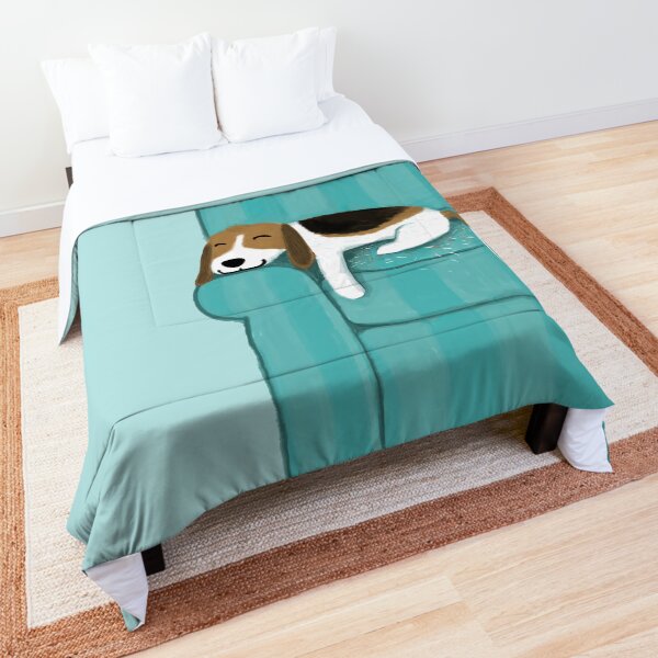 Happy Couch Dog | Cute Beagle Comforter