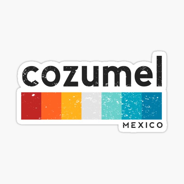 Vintage Cozumel Mexico Retro Design Sticker