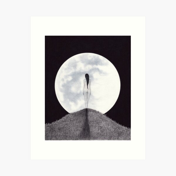 Transparent - Sophia Transparent Against the Moon Art Print