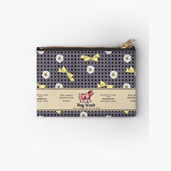 Item preview, Some Pig Feedsack Panel - Grey and Yellow designed and sold by LochNestFarm.