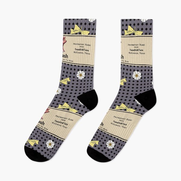 Item preview, Some Pig Feedsack Panel - Grey and Yellow designed and sold by LochNestFarm.