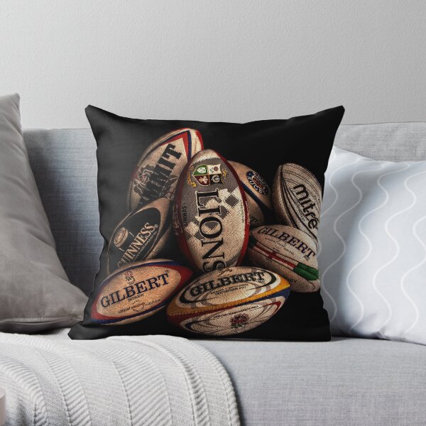 Rugby Balls Throw Pillow