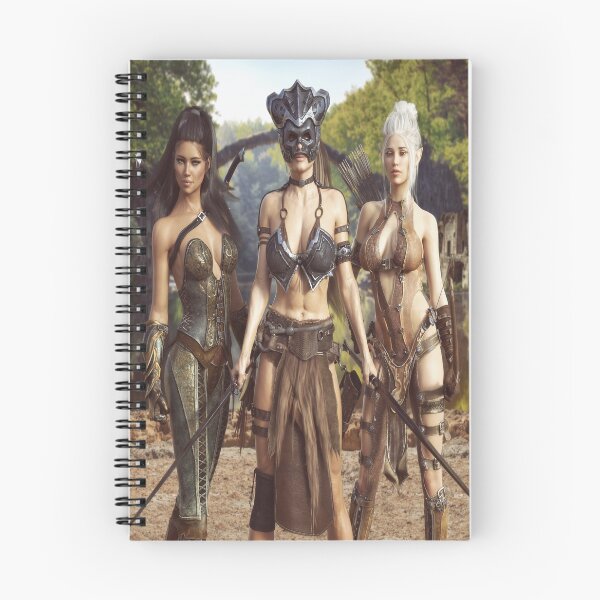 Item preview, Awesome Threesome Amazons Women Warriors Elf Aelfen Swords And Steel designed and sold by 108dragons.