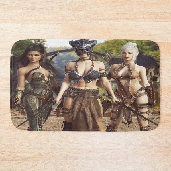 Item preview, Awesome Threesome Amazons Women Warriors Elf Aelfen Swords And Steel designed and sold by 108dragons.