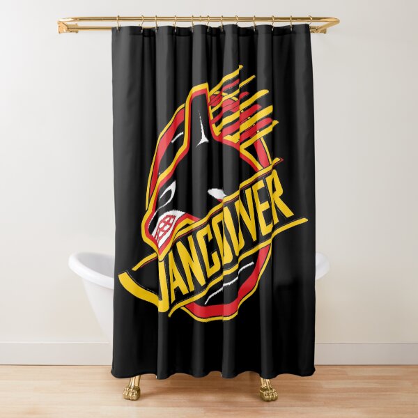 "RARE Vancouver Hockey Retro Canucks" Shower Curtain by