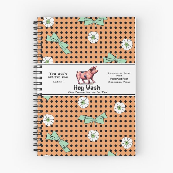 Item preview, Some Pig Feedsack Panel - Orange and Mint designed and sold by LochNestFarm.