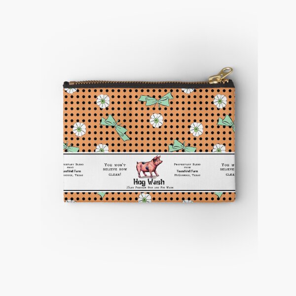 Item preview, Some Pig Feedsack Panel - Orange and Mint designed and sold by LochNestFarm.