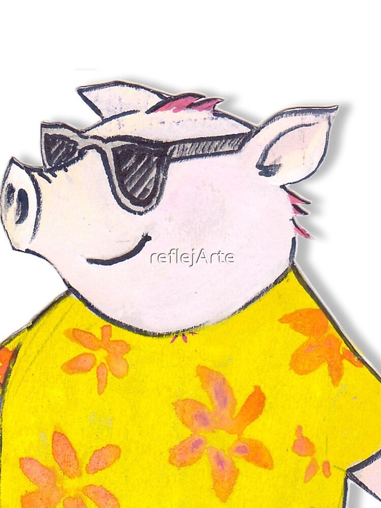 The 3 little pigs pass from the fierce wolf by reflejArte