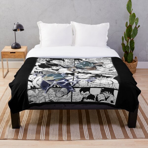 Goku and Vegeta manga version Dragon ball super Throw Blanket