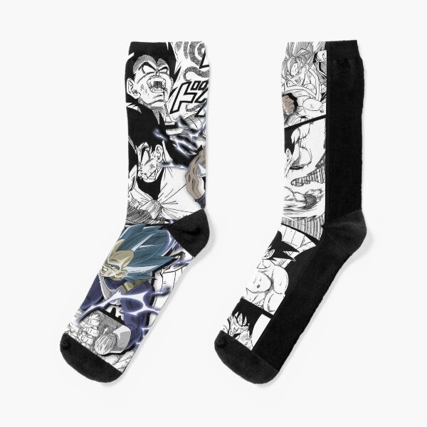 Version manga Goku et Vegeta Dragon ball super Chaussettes