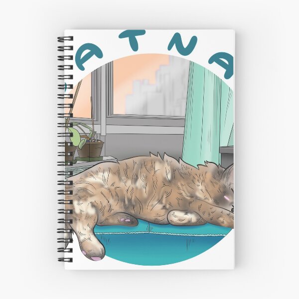 Item preview, Cat Nap Illustration (Teal Version) designed and sold by and-rewturner.