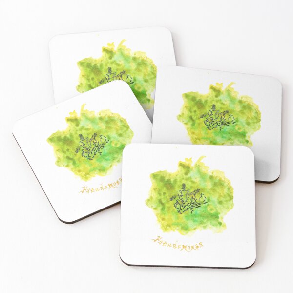 Pseudomonas Art Prints Coasters (Set of 4)