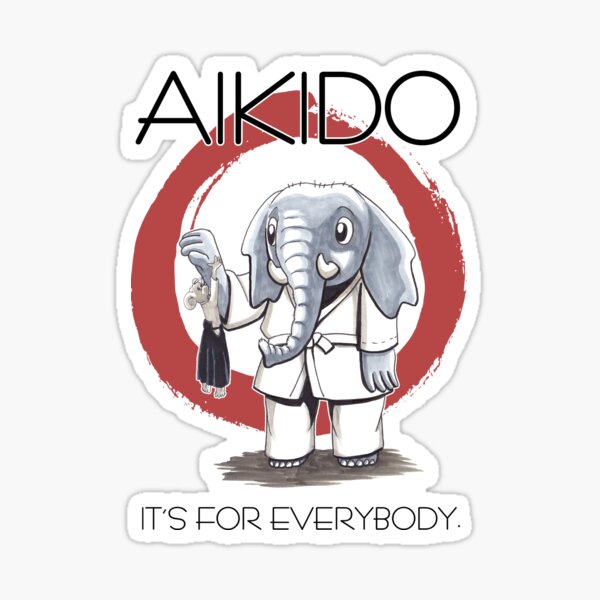 Aikido - it's for everybody (weiss) Sticker