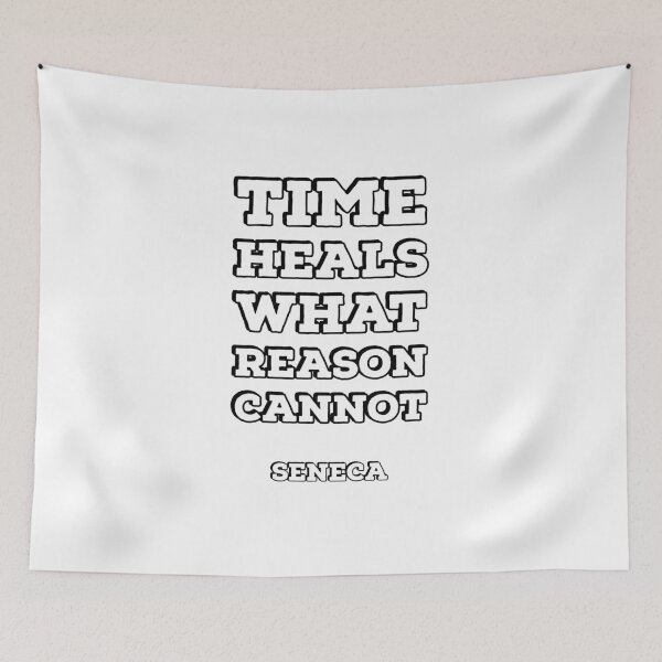 Item preview, TIME HEALS WHAT REASON CANNOT - SENECA STOIC QUOTES designed and sold by Inspirationmotivation.