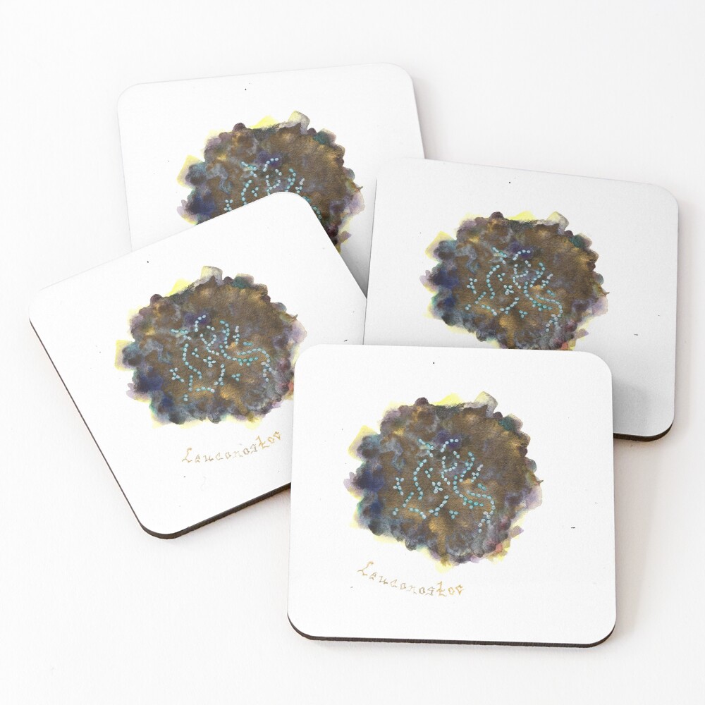 Leuconostoc Art Prints Coasters (Set of 4)