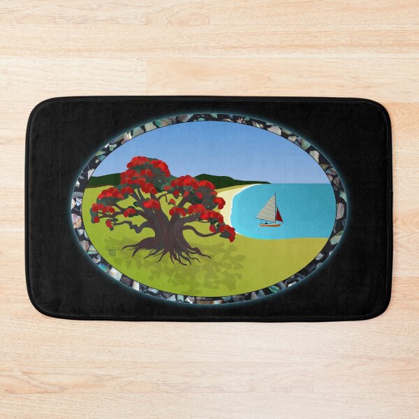 Artikelvorschau, Pohutukawa-Baum, Aotearoa-Strand-Szene mit Paua entworfen und verkauft von MHen.