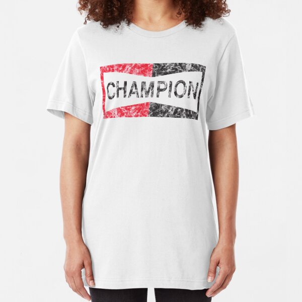 Copy of Once Upon A Time In Hollywood Brad Pitt / Cliff Booth Champion Spark plugs distressed Slim Fit T-Shirt