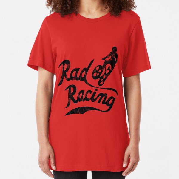 Rad Racing distressed design Slim Fit T-Shirt