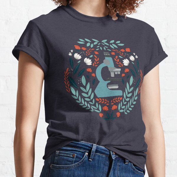 Blue Folk Microscope Classic T-Shirt
