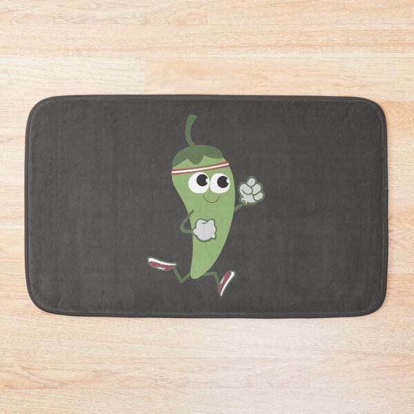 Item preview, Awesoem Retro Cartoon Green Pepper  Runner designed and sold by Hedgie Designs.