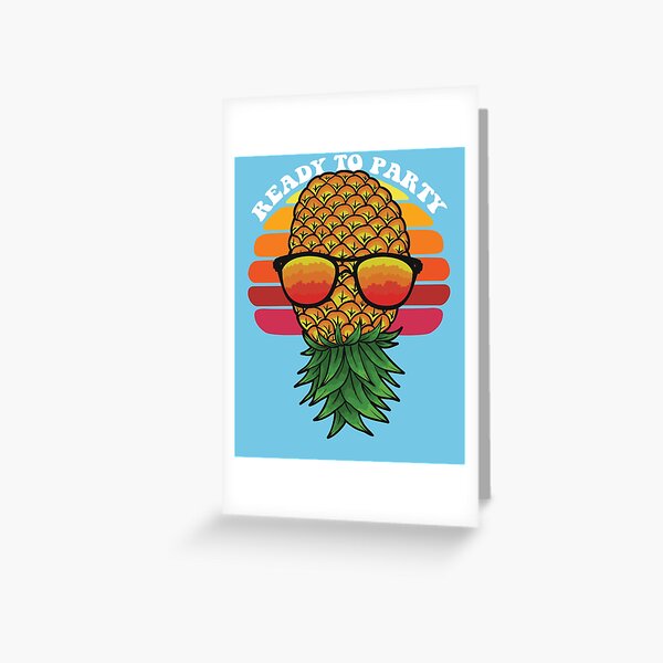 Pinneaple Art Gift For Swingers Greeting Card