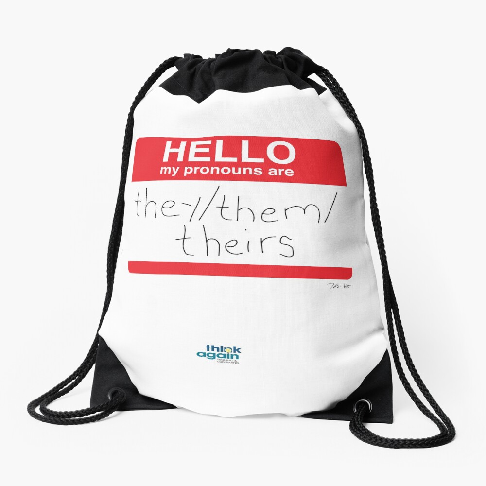 Item preview, Drawstring Bag designed and sold by ThinkAgainTC.