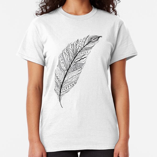 Queen of Cases Tropical Feathers Tribal Mens Longsleeve Tee