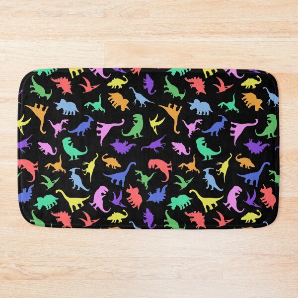Item preview, Fun Dinosaur Pattern (Black Background) designed and sold by jezkemp.