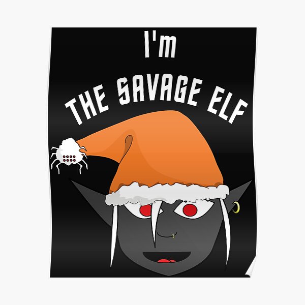 Savage Santa Posters Redbubble - duwap kaine santa roblox code