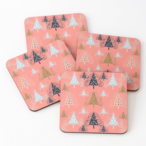 Item preview, O Christmas Trees (Coral) designed and sold by DesignbyKurlz.
