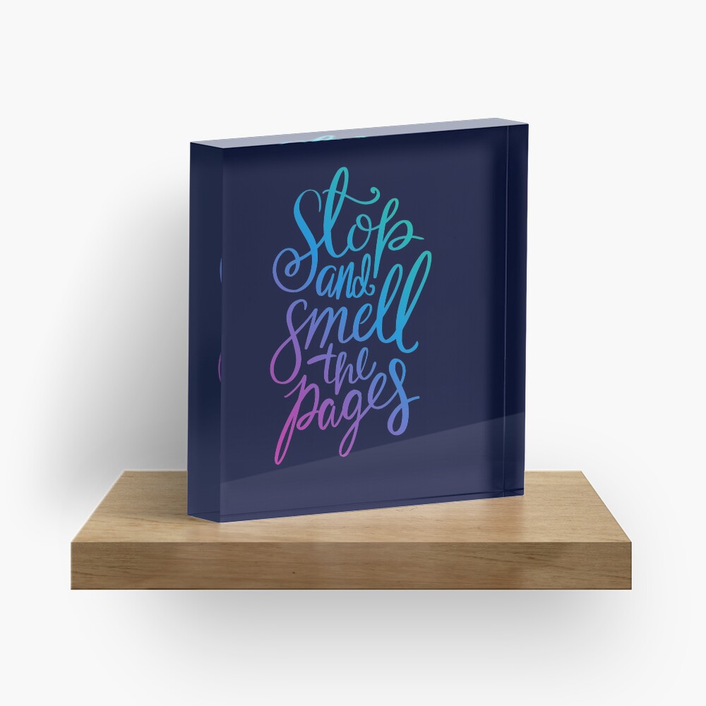 Stop Smell Pages Rainbow Acrylic Block