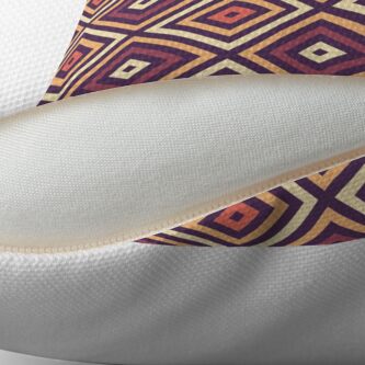 Alternate view of Diamonds - Purple, Yellow, Orange Throw Pillow