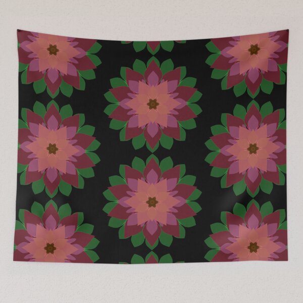Item preview, Kaleidoscope Flower. Black Background. designed and sold by MindTravel.