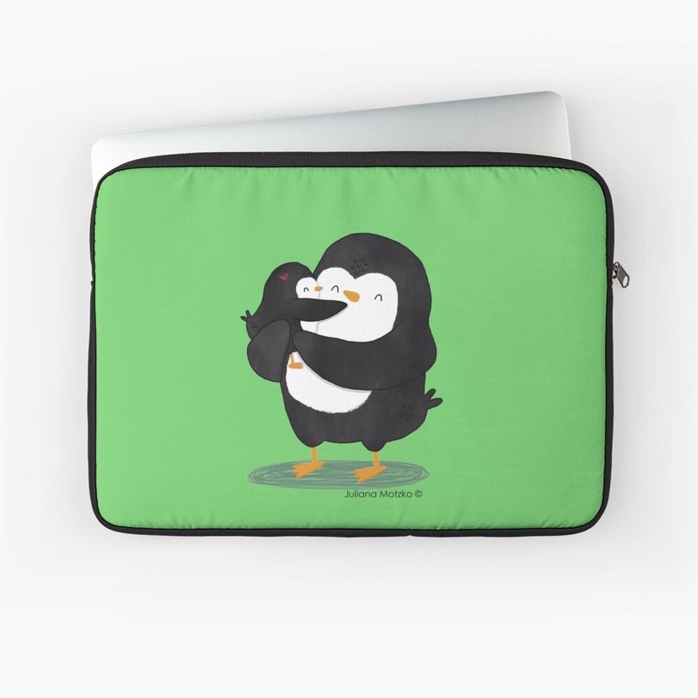 Dad Penguin with his daughter penguin Laptop Sleeve