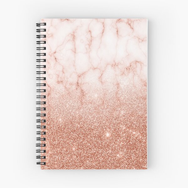 Item preview, Trendy Ombre Rose Gold Glitter Marble designed and sold by ColorFlowArt.