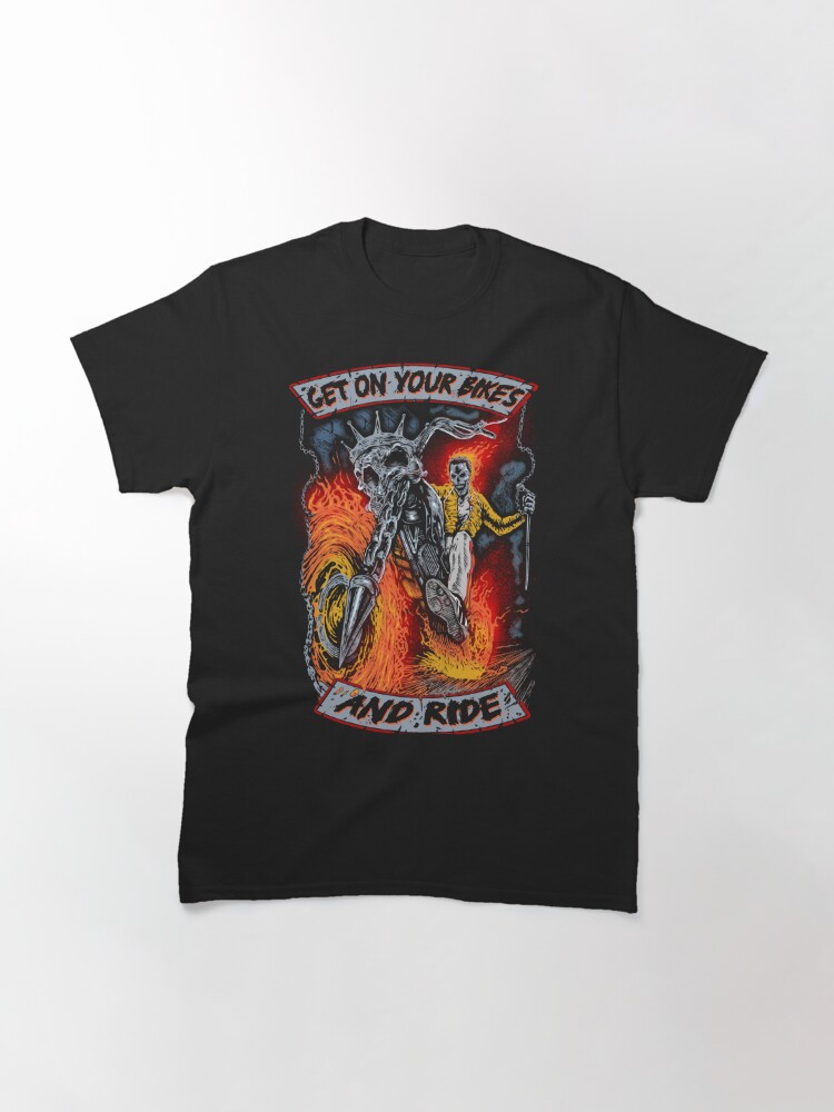 GET ON YOUR BIKES" Classic T Shirt for Sale by joeyjamesart