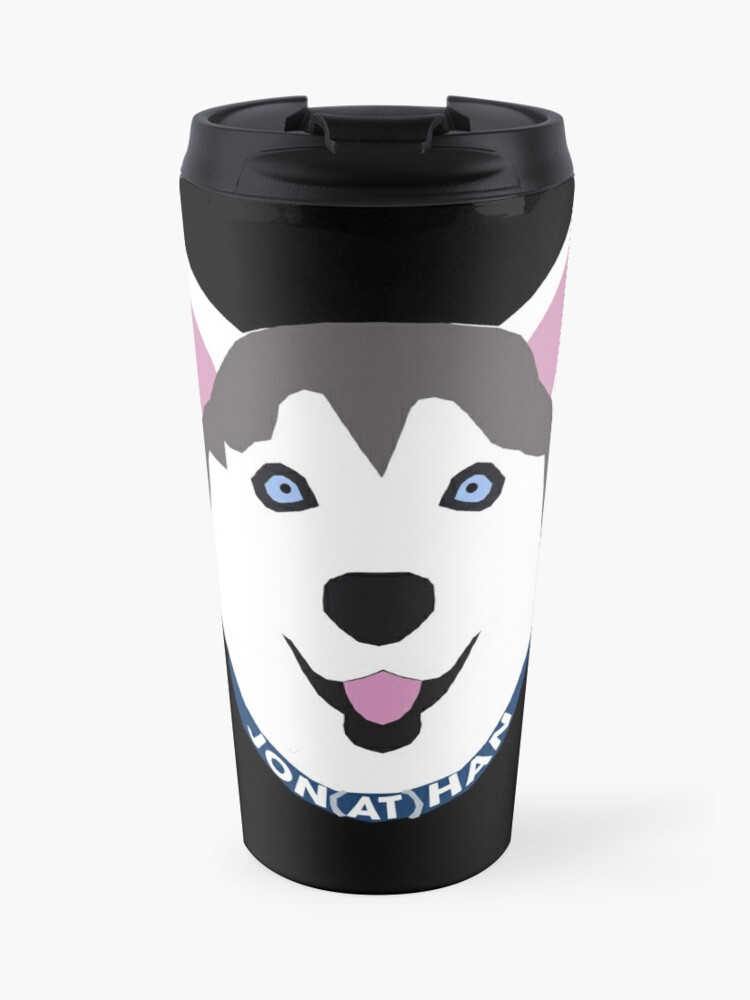 Uconn Jonathan The Husky Travel Mug By Duckhouse Redbubble