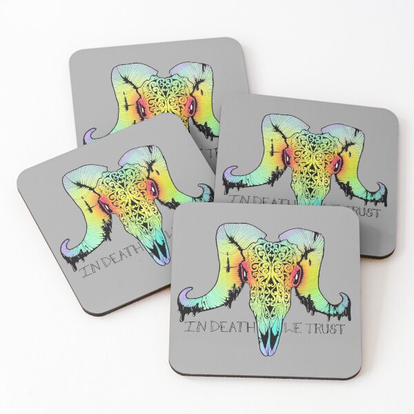 Item preview, Rainbow Ram Skull (In Death We Trust) designed and sold by smolartistalyx.