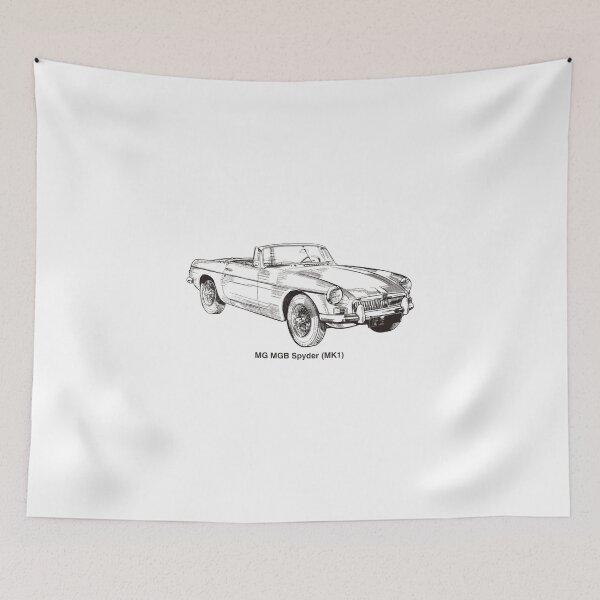 Item preview, mg mgb spyder car drawing designed and sold by Animalhead.