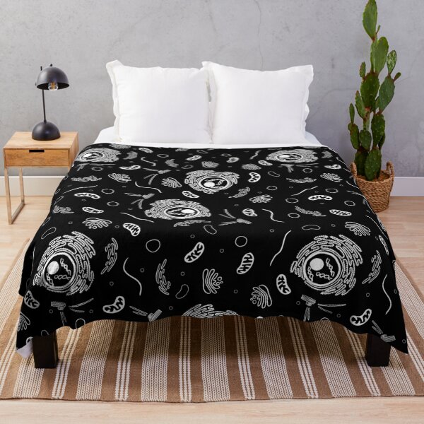Item preview, Cell Organelles - White on Black designed and sold by Hodgepodge Bricolage.