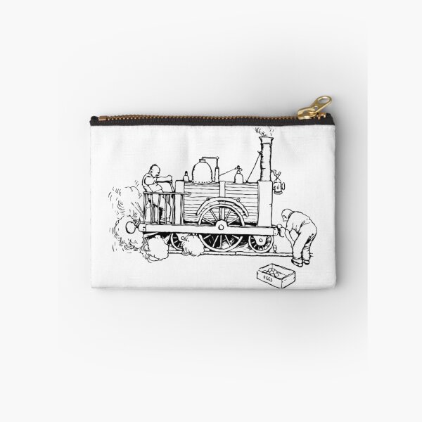 Item preview, steam engine drawing with workers designed and sold by Animalhead.