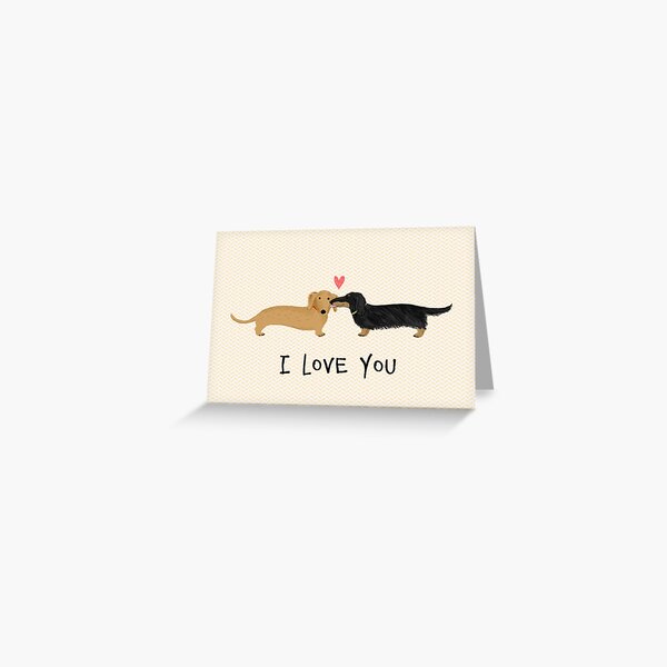 Dachshunds Love Greeting Card