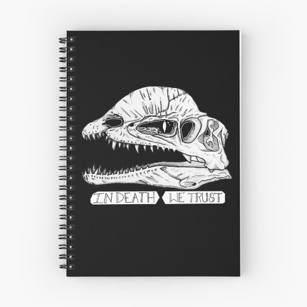 Item preview, Black and white Dilophosaurus Skull (In Death We Trust) designed and sold by smolartistalyx.