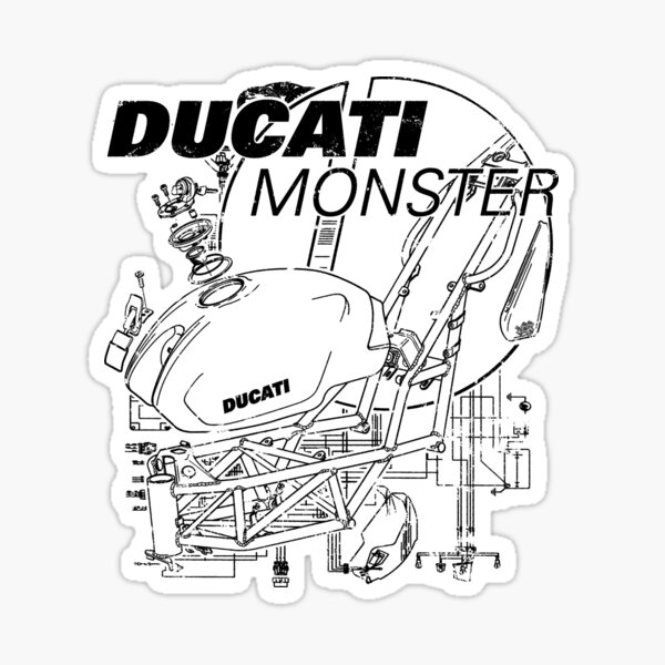 vecteur de logo de monstre ducati