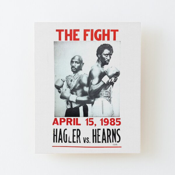 Boxing and Boxers: 1985 Mega Middleweight Fight Wood Mounted Print