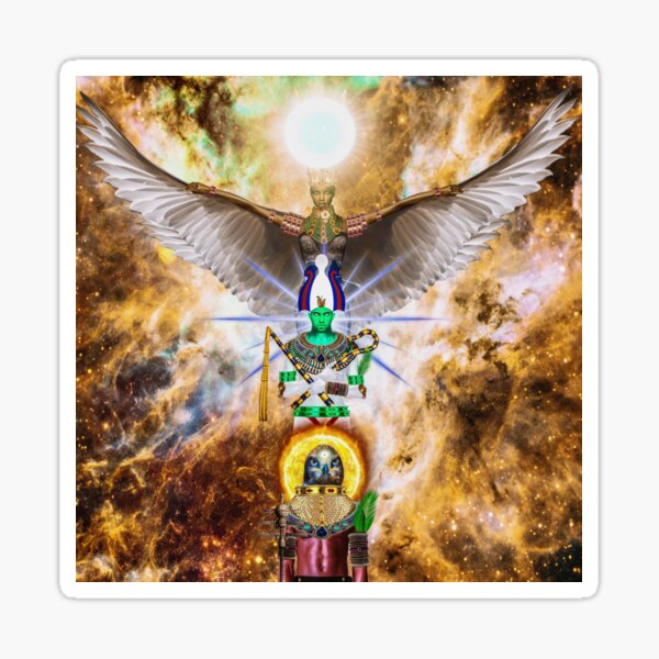 HERU, AUSAR, AUSET, HORUS, OSIRIS, ISIS BY SIRIUS UGO Sticker