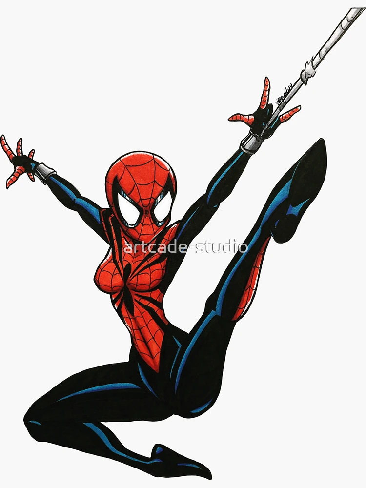 Spider-Girl Sticker for Sale by artcade-studio