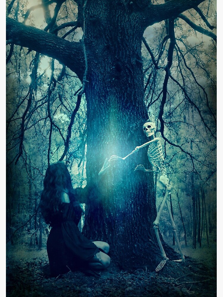Thumbnail 2 of 2, Greeting Card, Befriending Death designed and sold by KatarinaSilva.