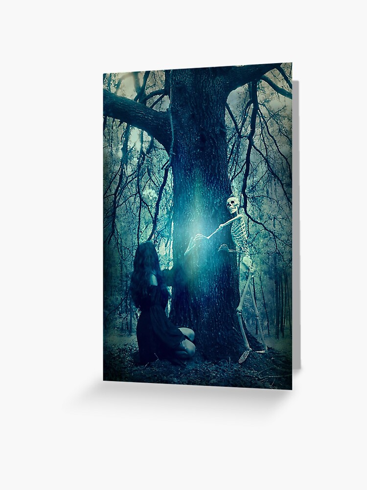 Thumbnail 1 of 2, Greeting Card, Befriending Death designed and sold by KatarinaSilva.