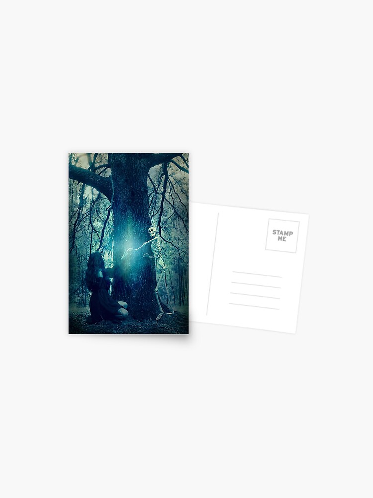 Thumbnail 1 of 2, Postcard, Befriending Death designed and sold by KatarinaSilva.